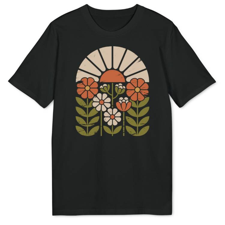 Vintage Blumen Bio T-Shirt - Wild Spirit