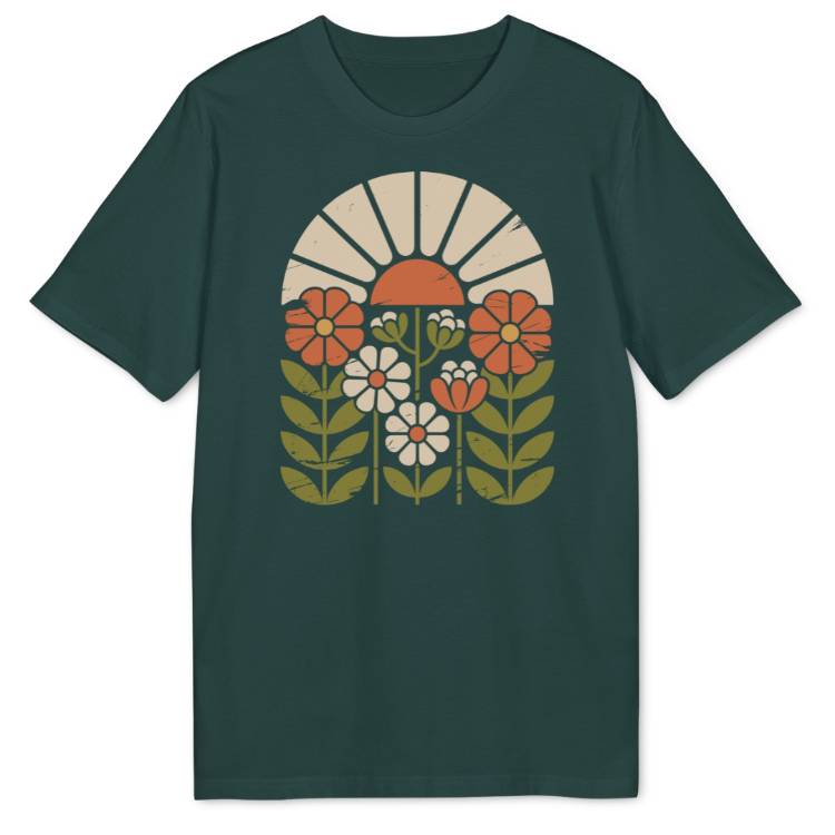 Vintage Blumen Bio T-Shirt - Wild Spirit