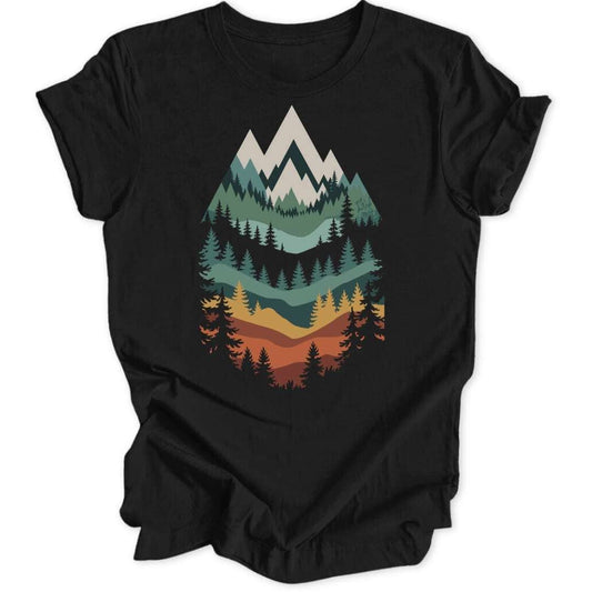 Waldfarben Unisex T-Shirt T-Shirt Schwarz / S