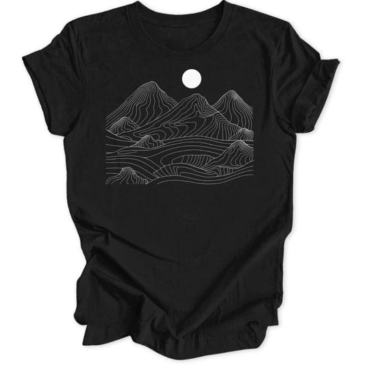 Wavy Mountains T-Shirt T-Shirt Schwarz / S