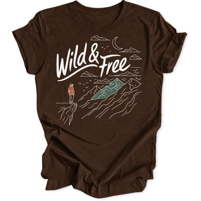 Wild & Free Minimalist T-Shirt T-Shirt Braun / S