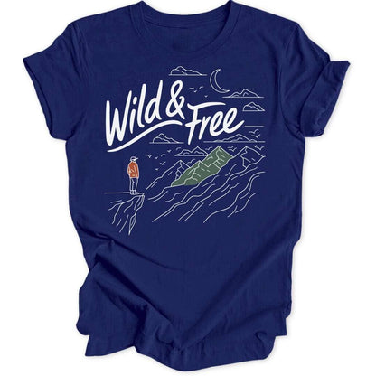 Wild & Free Minimalist T-Shirt T-Shirt Navy / S