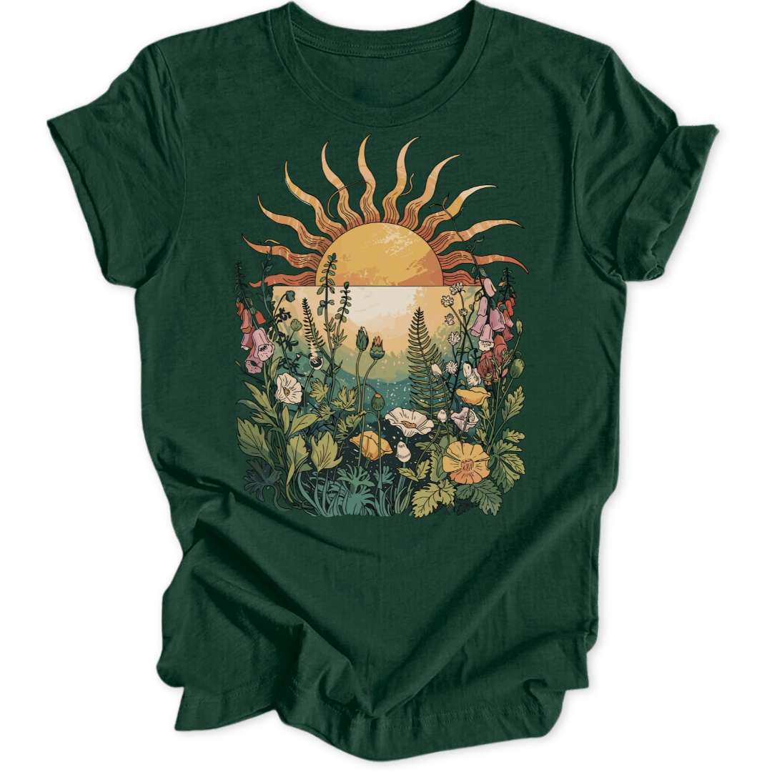 Wild Sun Unisex T-Shirt T-Shirt Waldgrün / S