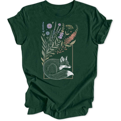 Wild Within Fuchs Unisex T-Shirt T-Shirt Waldgrün / S