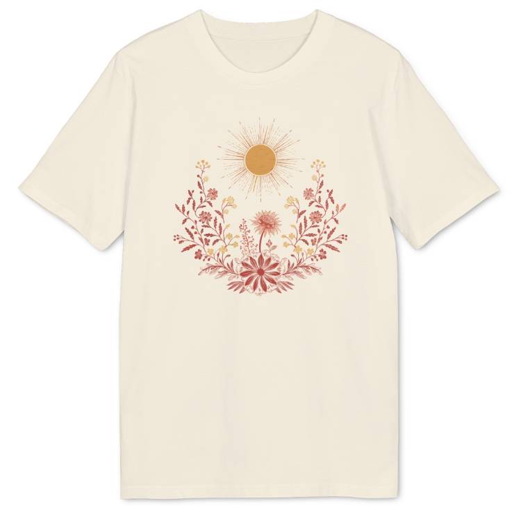 Wildblumen Kranz Bio T-Shirt - Wild Spirit