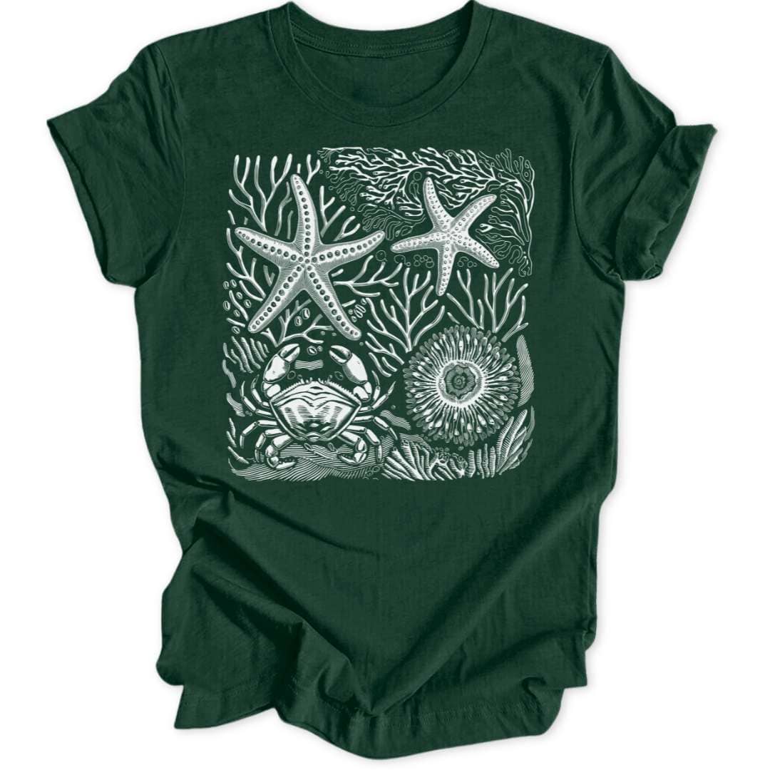 Wilder Ozean T-Shirt T-Shirt Waldgrün / S