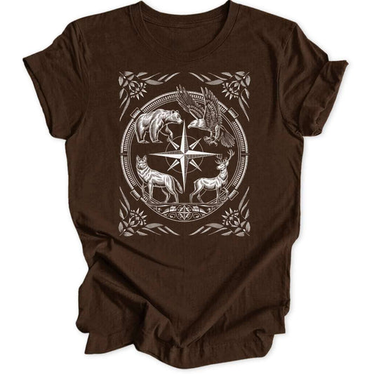 Wildtier Kompass Unisex T-Shirt - Wild Spirit