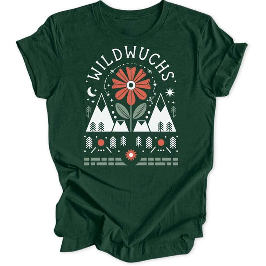 Wildwuchs Blume T-Shirt T-Shirt Waldgrün / S