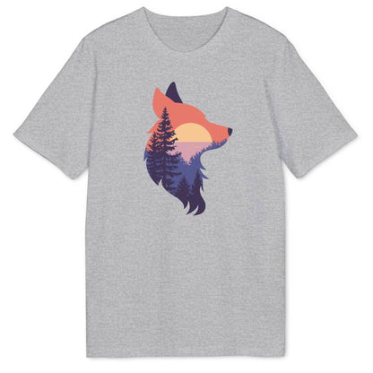 Wolf Silhouette Retro Bio T-Shirt - Wild Spirit