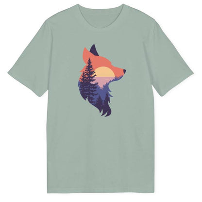 Wolf Silhouette Retro Bio T-Shirt - Wild Spirit