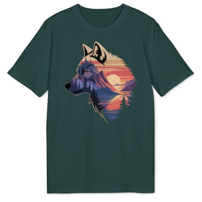 Wolf Sunset Bio T-Shirt - Wild Spirit