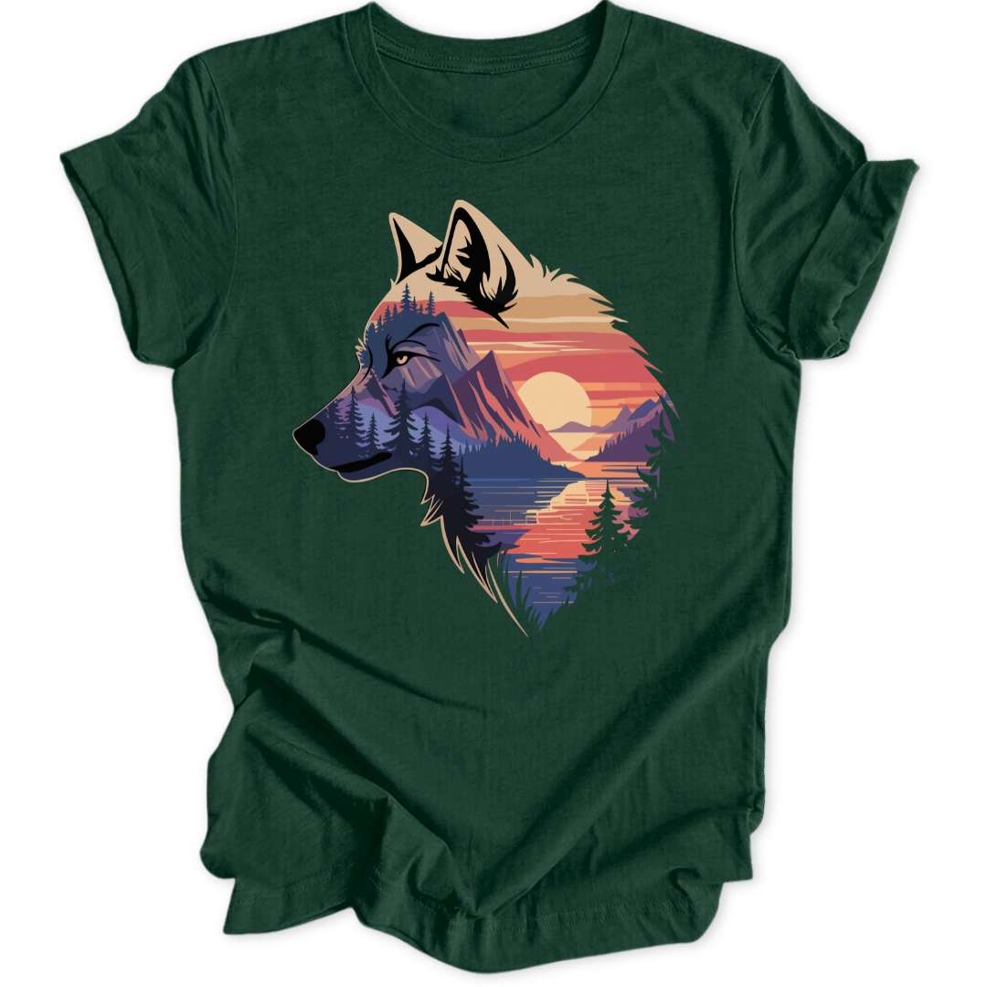 Wolf Sunset Unisex T-Shirt - Wild Spirit