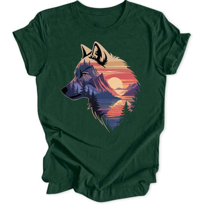 Wolf Sunset Unisex T-Shirt - Wild Spirit