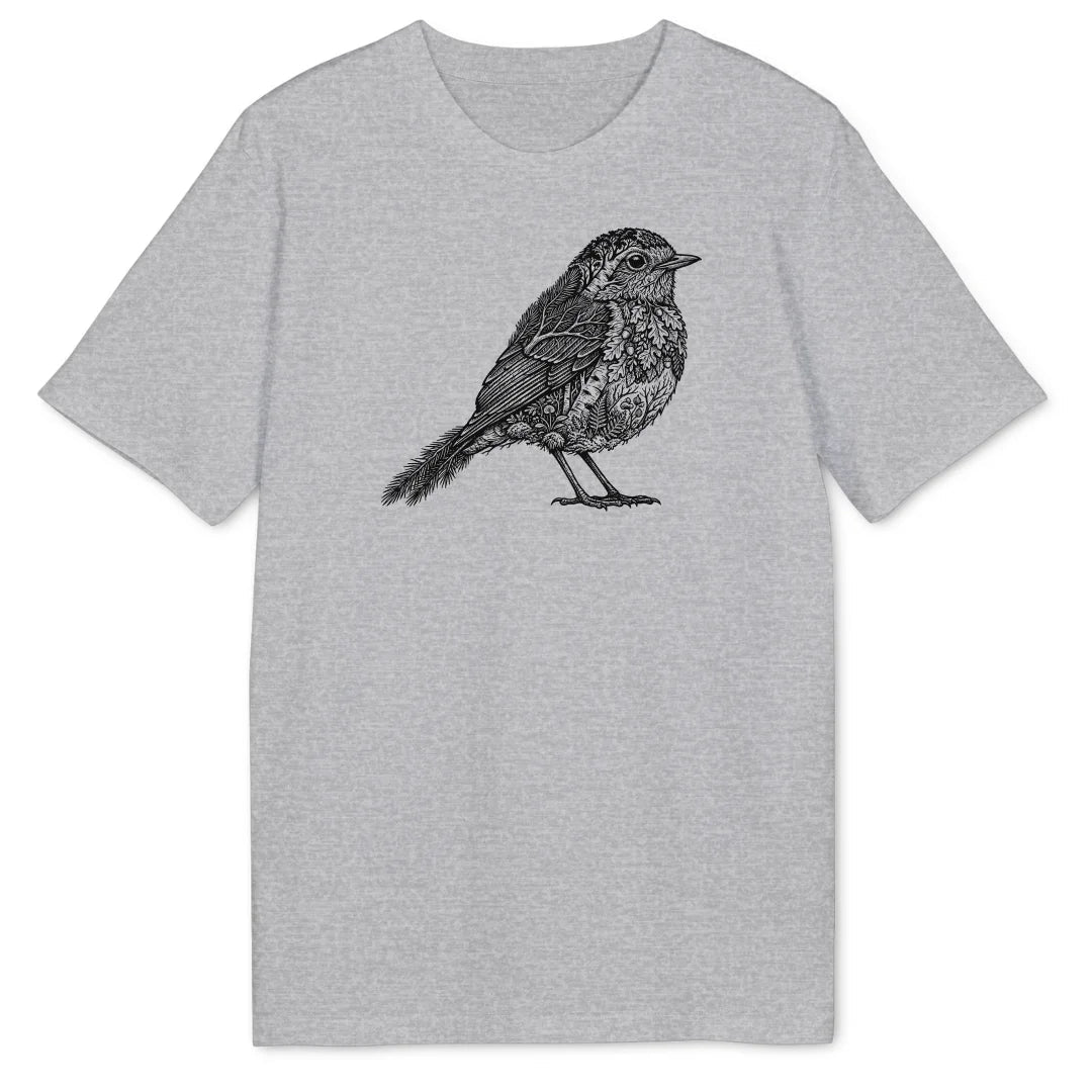 Woodcut Robin Bio T-Shirt - Wild Spirit