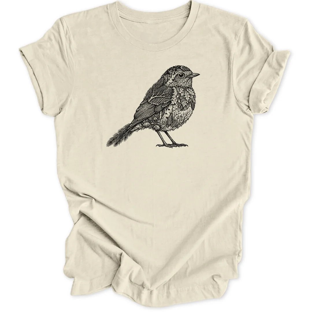 Woodcut Robin Unisex T-Shirt - Wild Spirit