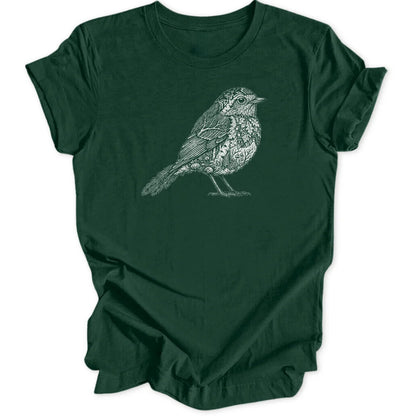 Woodcut Robin Unisex T-Shirt - Wild Spirit