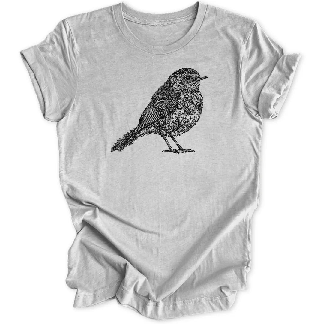 Woodcut Robin Unisex T-Shirt - Wild Spirit