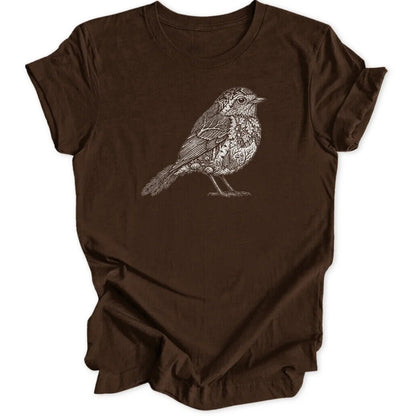 Woodcut Robin Unisex T-Shirt - Wild Spirit