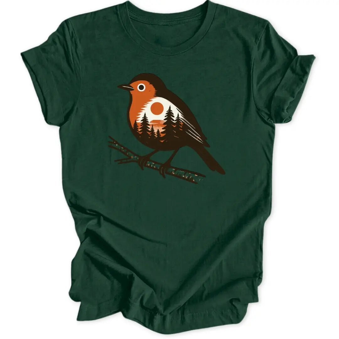 Woodland Robin Unisex T-Shirt - Wild Spirit
