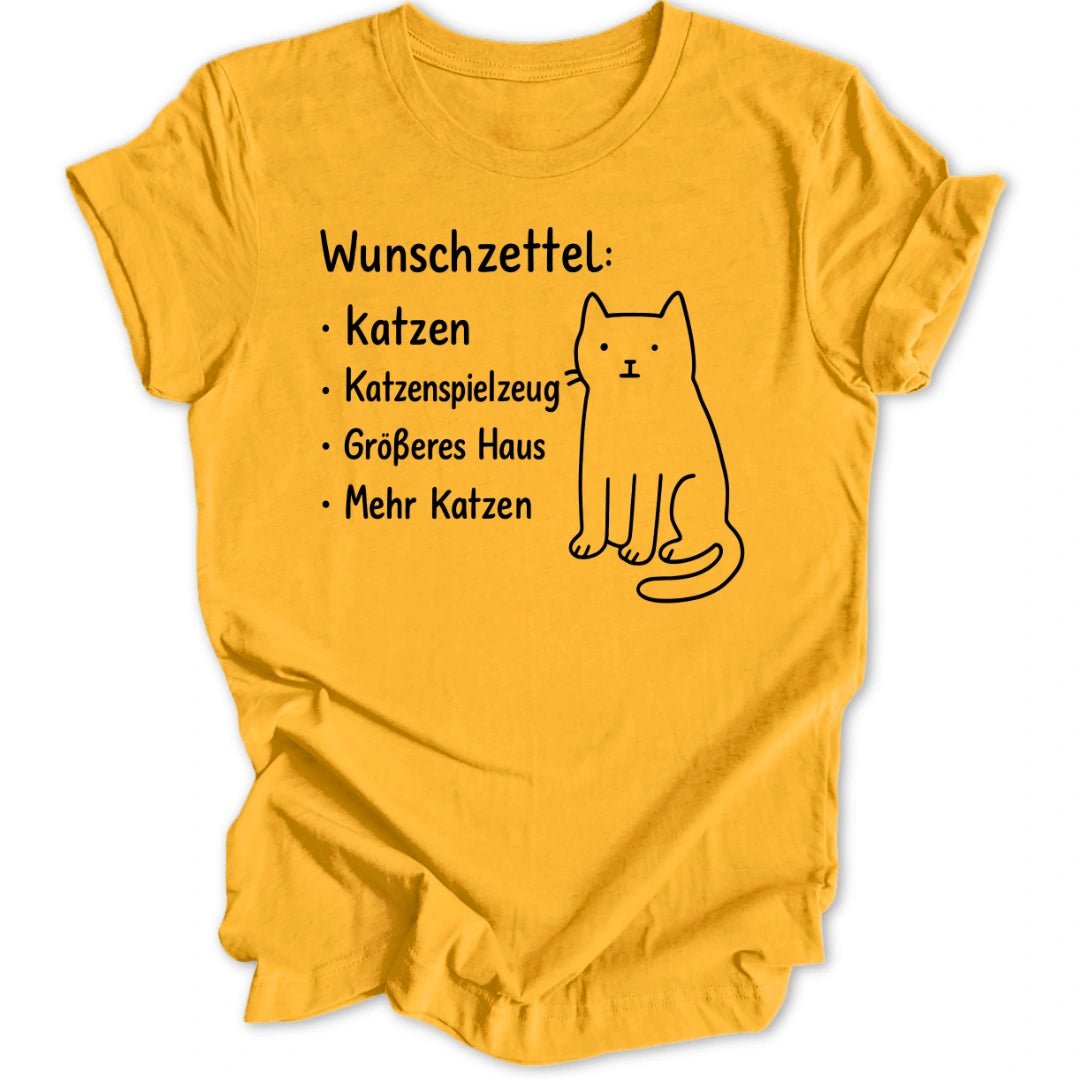 Wunschzettel Katzen Unisex T-Shirt - Wild Spirit