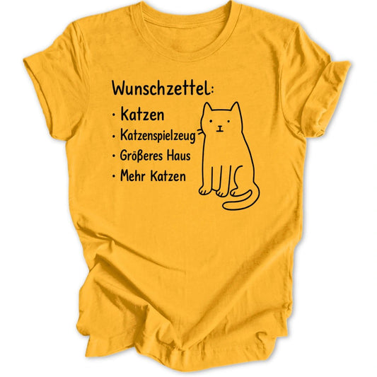 Wunschzettel Katzen Unisex T-Shirt - Wild Spirit