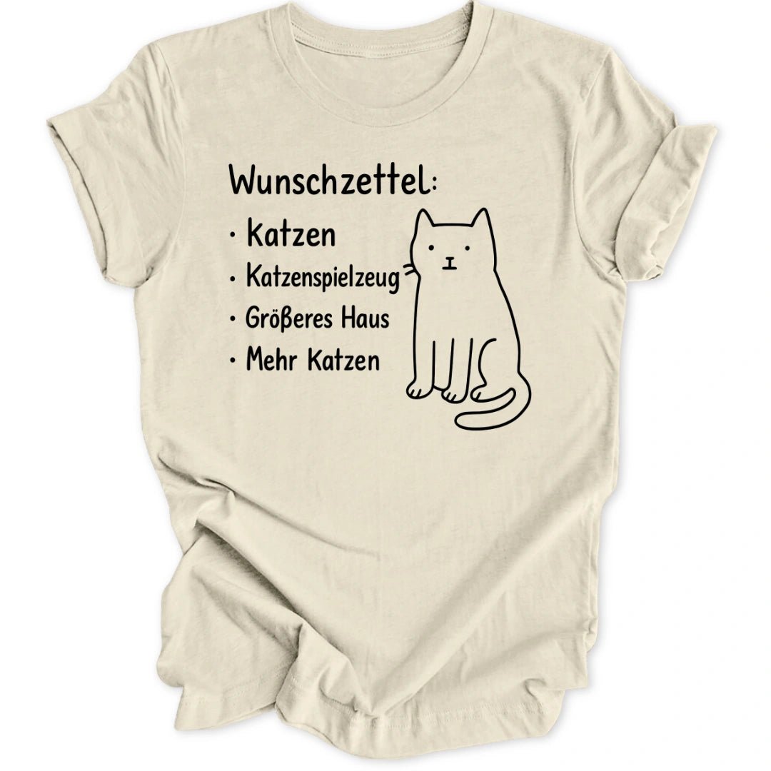 Wunschzettel Katzen Unisex T-Shirt - Wild Spirit